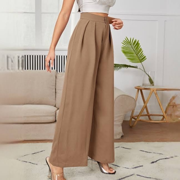 Romeo & Juliet | NWT S Wide Leg Khaki Trousers - Picture 1 of 7
